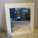 Miroir carré blanc moyen