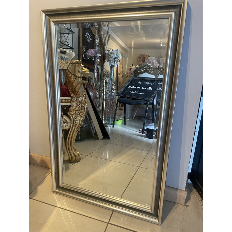 Miroir moyen gris-or