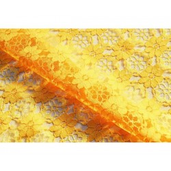 Nappe rectangle dentelle jaune