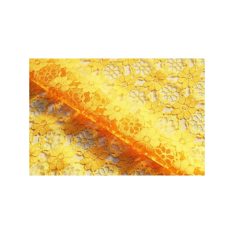 Nappe rectangle dentelle jaune