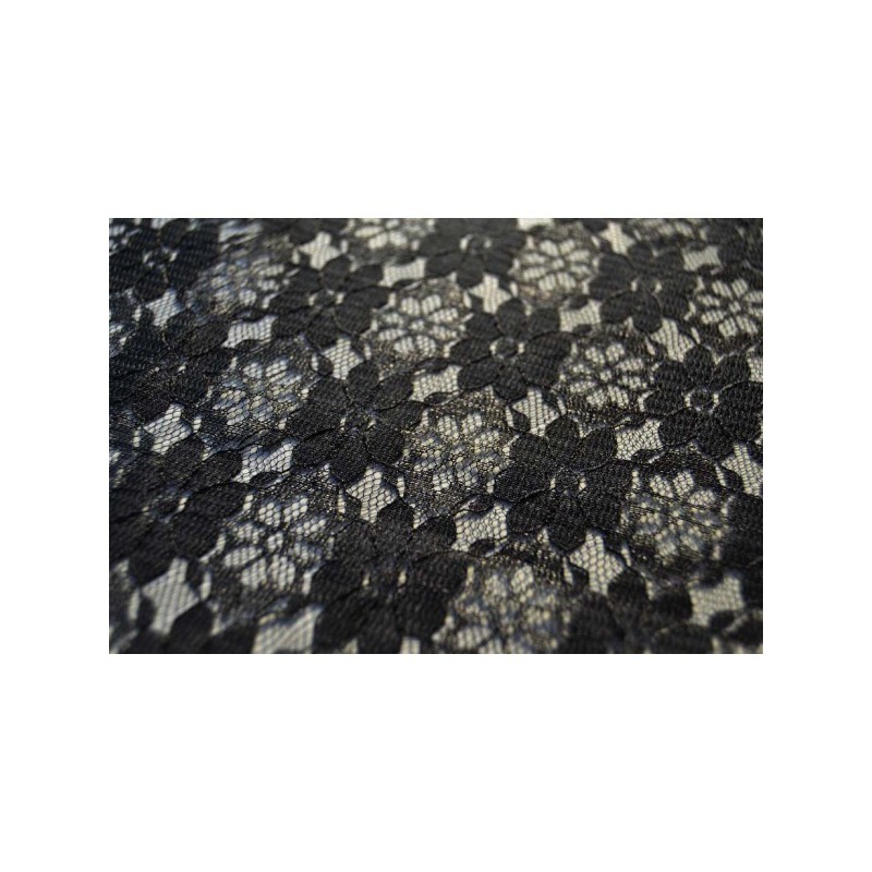 Nappe rectangle dentelle noire