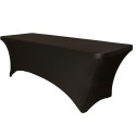 Nappe en lycra noir pour table rectangulaire