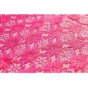 Nappe rectangle dentelle rose