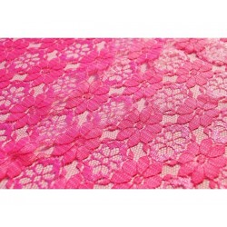 Nappe rectangle dentelle rose