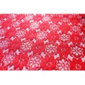Nappe rectangle dentelle rouge sombre