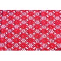 Nappe rectangle dentelle rouge sombre