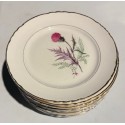 Assiette vintage – Modèle chardon rose