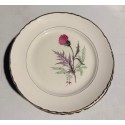 Assiette vintage – Modèle chardon rose