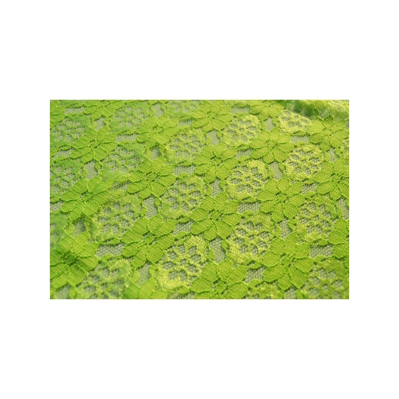 Nappe rectangle dentelle vert pomme