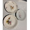 Assiette vintage – Lot de 3 fleurie