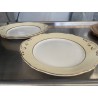 Plat rond - Modèle Aile Beige doré