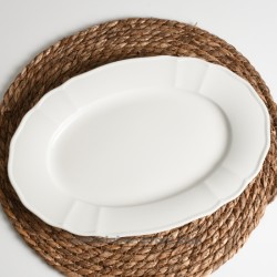 Plat ovale Jeanne en porcelaine