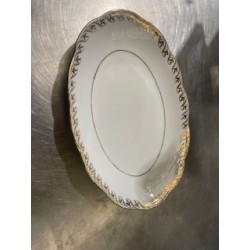 Plat ovale - Modèle doré
