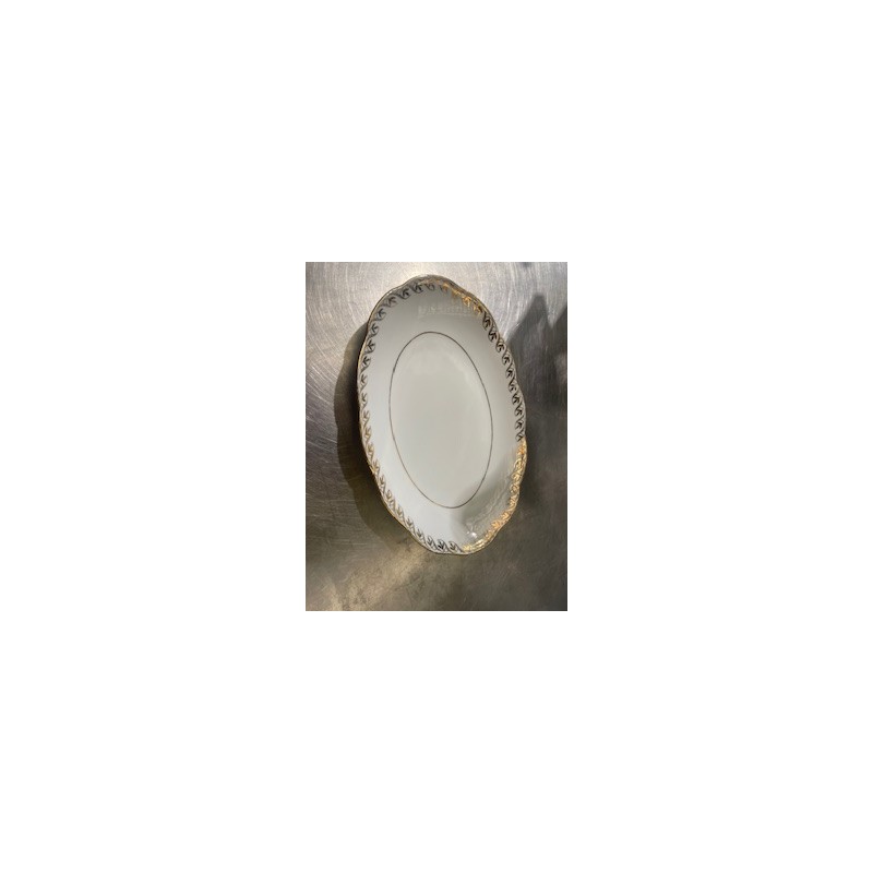 Plat ovale - Modèle doré