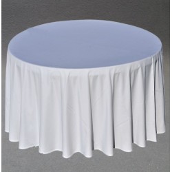 Nappe ronde blanche D290