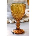 Verre à pied vintage ambre