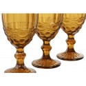 Verre à pied vintage ambre