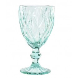 Verre à pied vintage turquoise