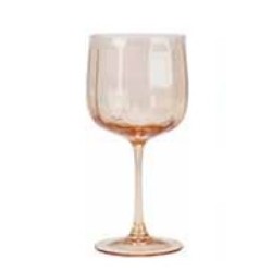 Verre à pied vintage orange