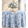 Nappe Ronde Toile de Jouy bleu – 280 cm | Style Bridgerton