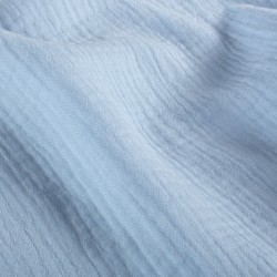 Serviette de table  gaze de coton bleu bébé