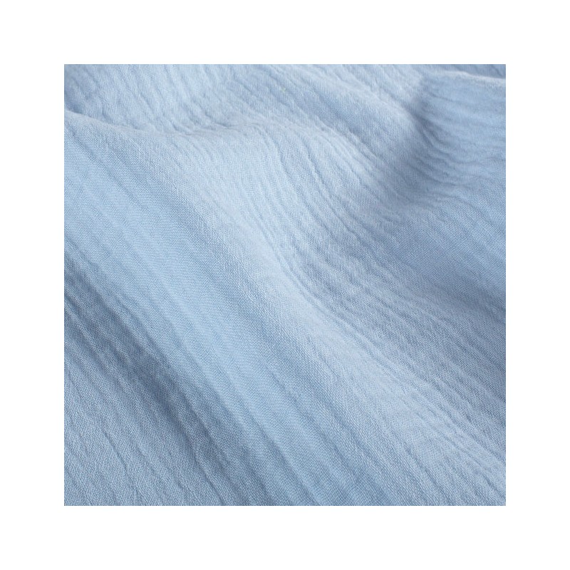 Serviette de table  gaze de coton bleu bébé
