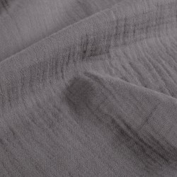 Serviette de table  gaze de coton gris anthracite
