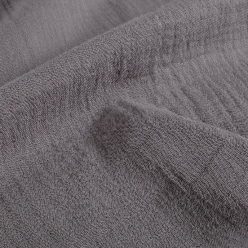 Serviette de table  gaze de coton gris anthracite