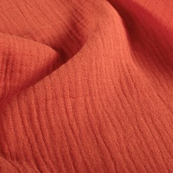 Serviette de table  gaze de coton orange