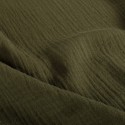 Serviette de table  gaze de coton vert kaki