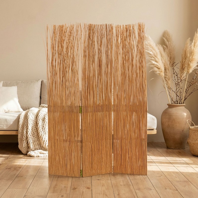 Paravent en Osier Naturel – Location Décoration Événementielle