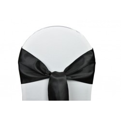Nœud de chaise satin noir