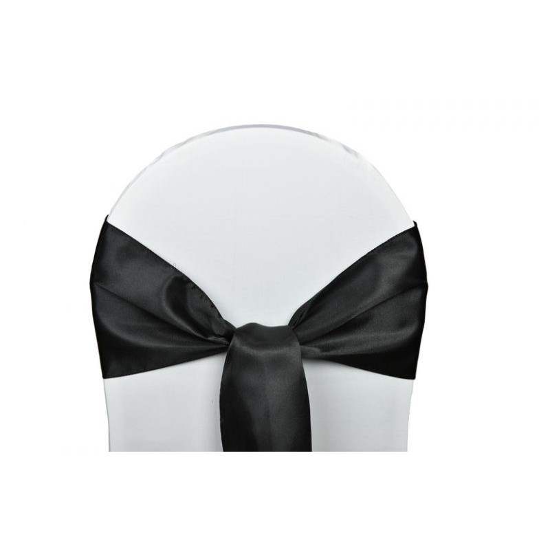 Nœud de chaise satin noir