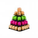 Petite pyramide noire 48 macarons