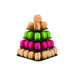 Petite pyramide noire 48 macarons