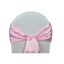 Nœud de chaise satin rose pale