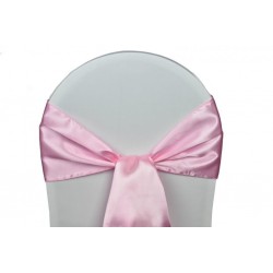 Nœud de chaise satin rose pale