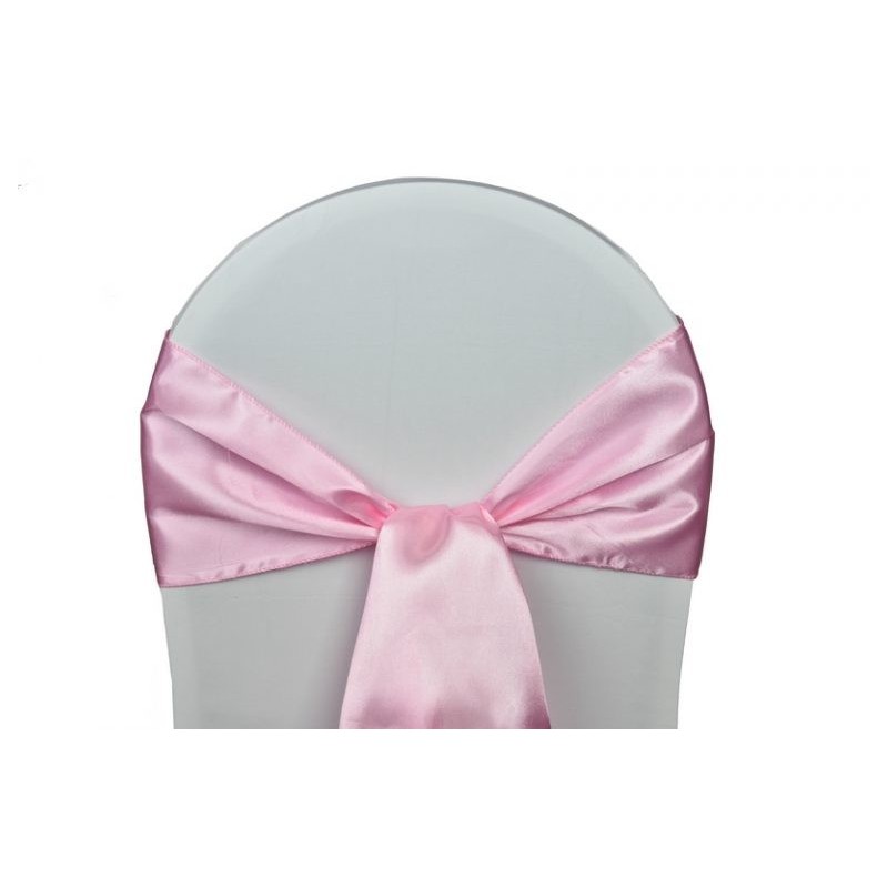 Nœud de chaise satin rose pale