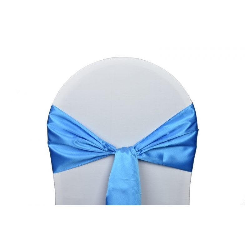 Nœud de chaise satin bleu turquoise