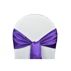 Nœud de chaise satin violet