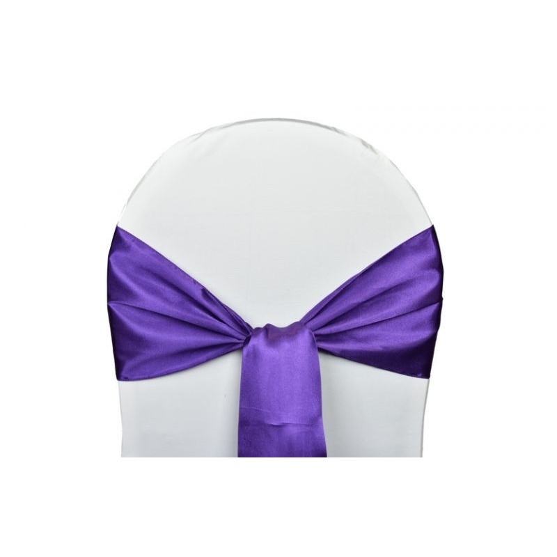 Nœud de chaise satin violet