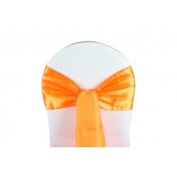 Nœud de chaise satin orange