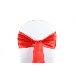 Nœud de chaise satin rouge