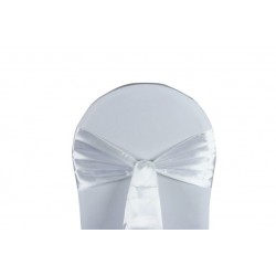 Nœud de chaise satin blanc
