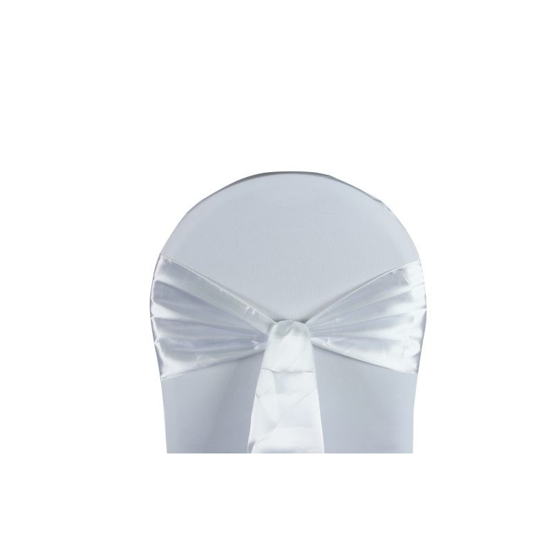 Nœud de chaise satin blanc