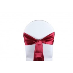 Nœud de chaise satin bordeau