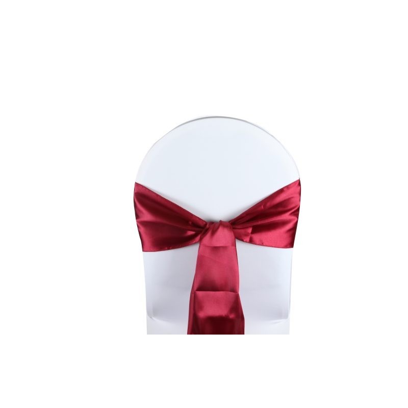 Nœud de chaise satin bordeau