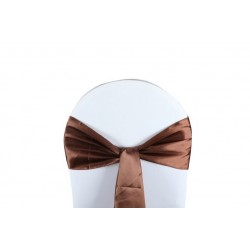 Nœud de chaise satin marron