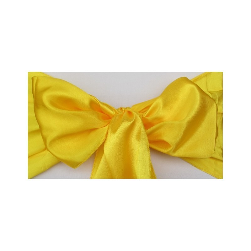 Nœud de chaise satin jaune