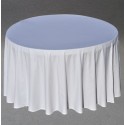 Nappe ronde blanche D300
